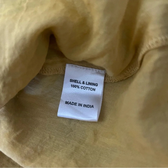 Oh My Stars Mustard Yellow Floral Embroidered Dress Women’s Size XL Boho Flowy - Picture 8 of 9